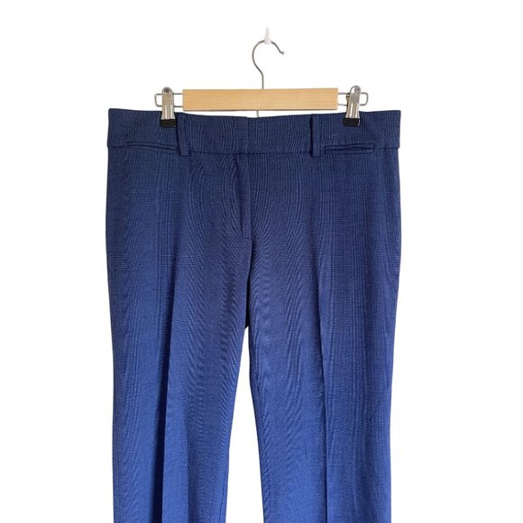 LOFT Size 8 Blue Marisa Trouser Linen Blend Straight Leg Career Work Office Busi - Picture 3 of 8